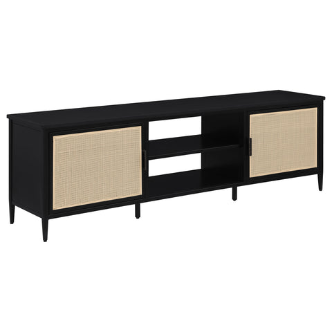 Sanger 2-door 70-inch Metal TV Stand Media Console BlackBlack