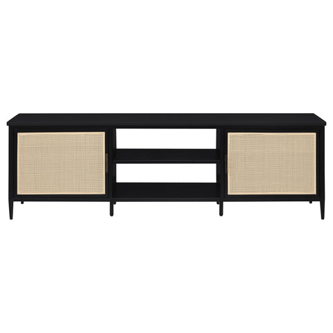 Sanger 2-door 70-inch Metal TV Stand Media Console BlackBlack