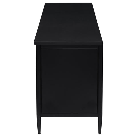 Sanger 2-door 70-inch Metal TV Stand Media Console BlackBlack