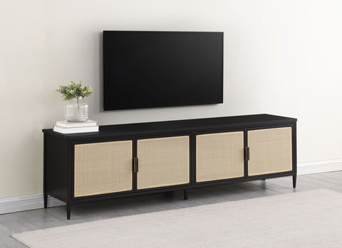 Sanger 4-door 78-inch Metal TV Stand Media Console BlackBlack