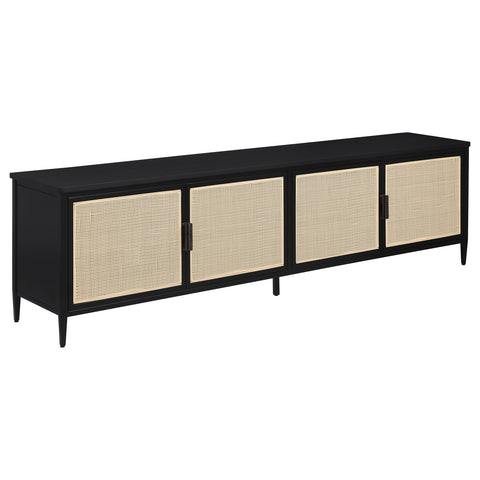 Sanger 4-door 78-inch Metal TV Stand Media Console BlackBlack
