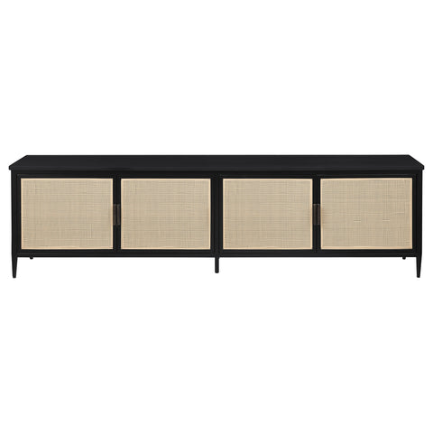 Sanger 4-door 78-inch Metal TV Stand Media Console BlackBlack