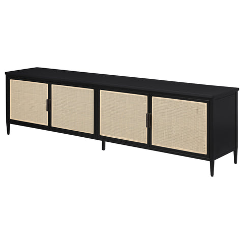 Sanger 4-door 78-inch Metal TV Stand Media Console BlackBlack