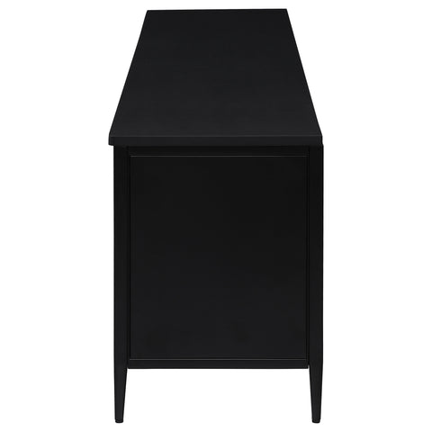 Sanger 4-door 78-inch Metal TV Stand Media Console BlackBlack