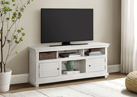 Birdie 60-inch TV Stand Media Console Distressed WhiteDistressed White
