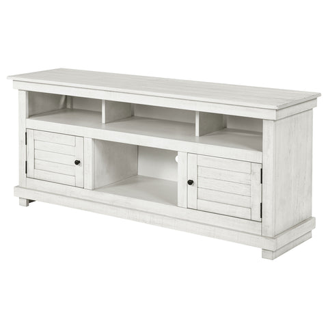 Birdie 60-inch TV Stand Media Console Distressed WhiteDistressed White