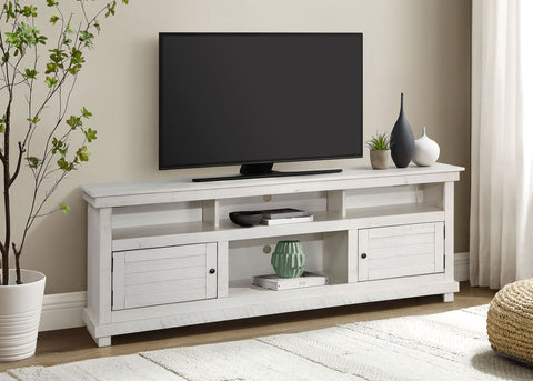Birdie 70-inch TV Stand Media Console Distressed WhiteDistressed White