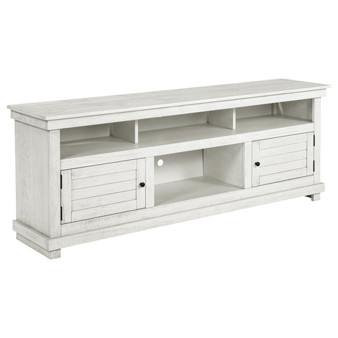 Birdie 70-inch TV Stand Media Console Distressed WhiteDistressed White