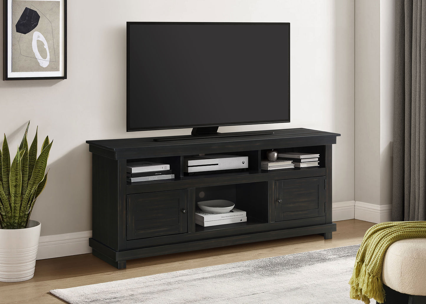 birdie 60-inch tv stand media console distressed javadistressed java