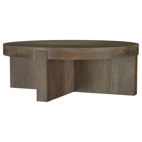 Brunson 2-piece Solid Wood Coffee and End Table Set Brown