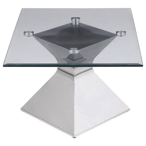 Mulberry 2-piece Rectangular Coffee and End Table Set Chrome