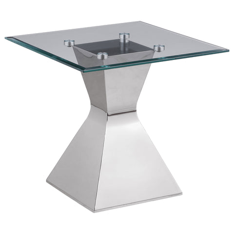 Mulberry 2-piece Rectangular Coffee and End Table Set Chrome