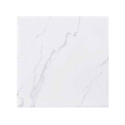 Samira Faux Marble Top Stainless Steel End Table GoldWhite Marble / Gold