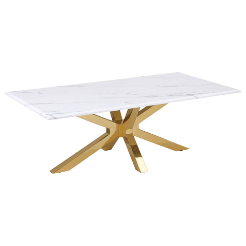 Garza 2-piece Faux Marble Coffee and End Table Set White