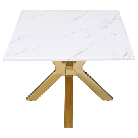 Garza 2-piece Faux Marble Coffee and End Table Set White