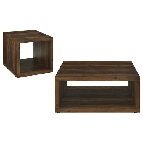 Dorian 2-piece Coffee and End Table Set Dark Pine