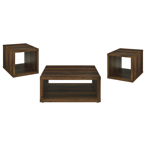 Dorian 3-piece Coffee and End Table Set Dark Pine