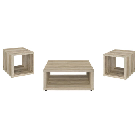Dorian 3-piece Coffee and End Table Set Distressed Pine