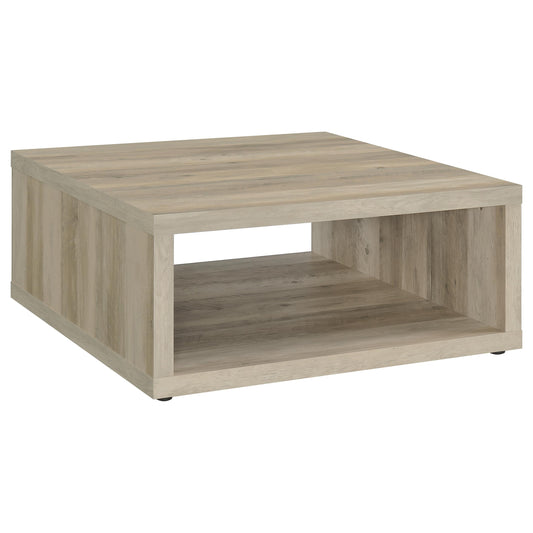 Lille Square Engineered Wood Coffee Table Distressed PineDistressed Pine