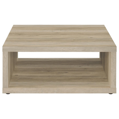 Lille Square Engineered Wood Coffee Table Distressed PineDistressed Pine