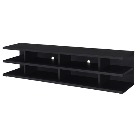 Soline 78-inch 2-tier TV Stand Media Console Black