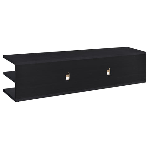 Soline 78-inch 2-tier TV Stand Media Console Black