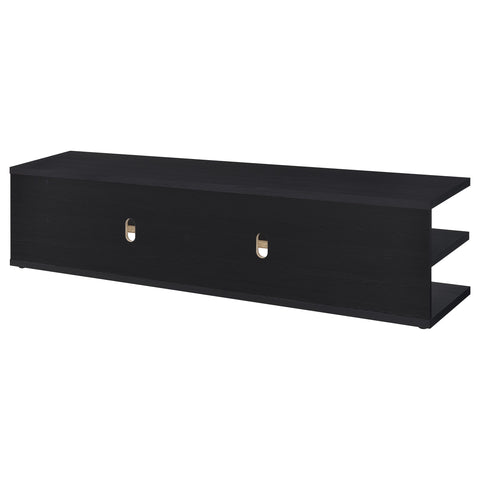 Soline 78-inch 2-tier TV Stand Media Console Black