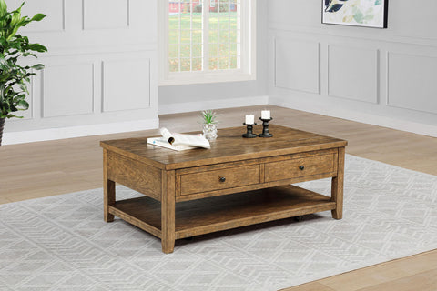 Scarlett 48-inch Mobile Lift Top Coffee Table Distressed Brown