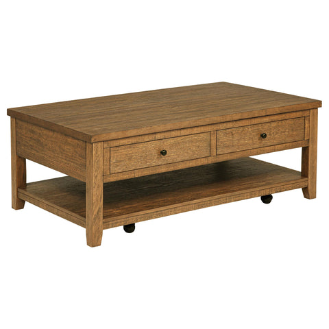 Scarlett 48-inch Mobile Lift Top Coffee Table Distressed Brown