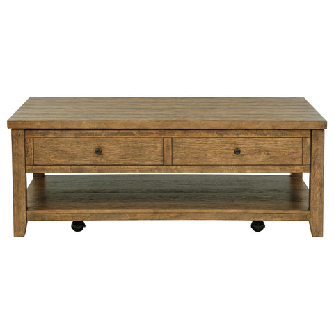 Scarlett 48-inch Mobile Lift Top Coffee Table Distressed Brown