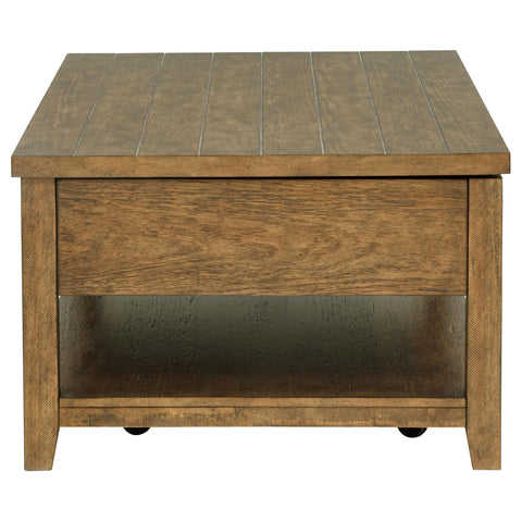 Scarlett 48-inch Mobile Lift Top Coffee Table Distressed Brown