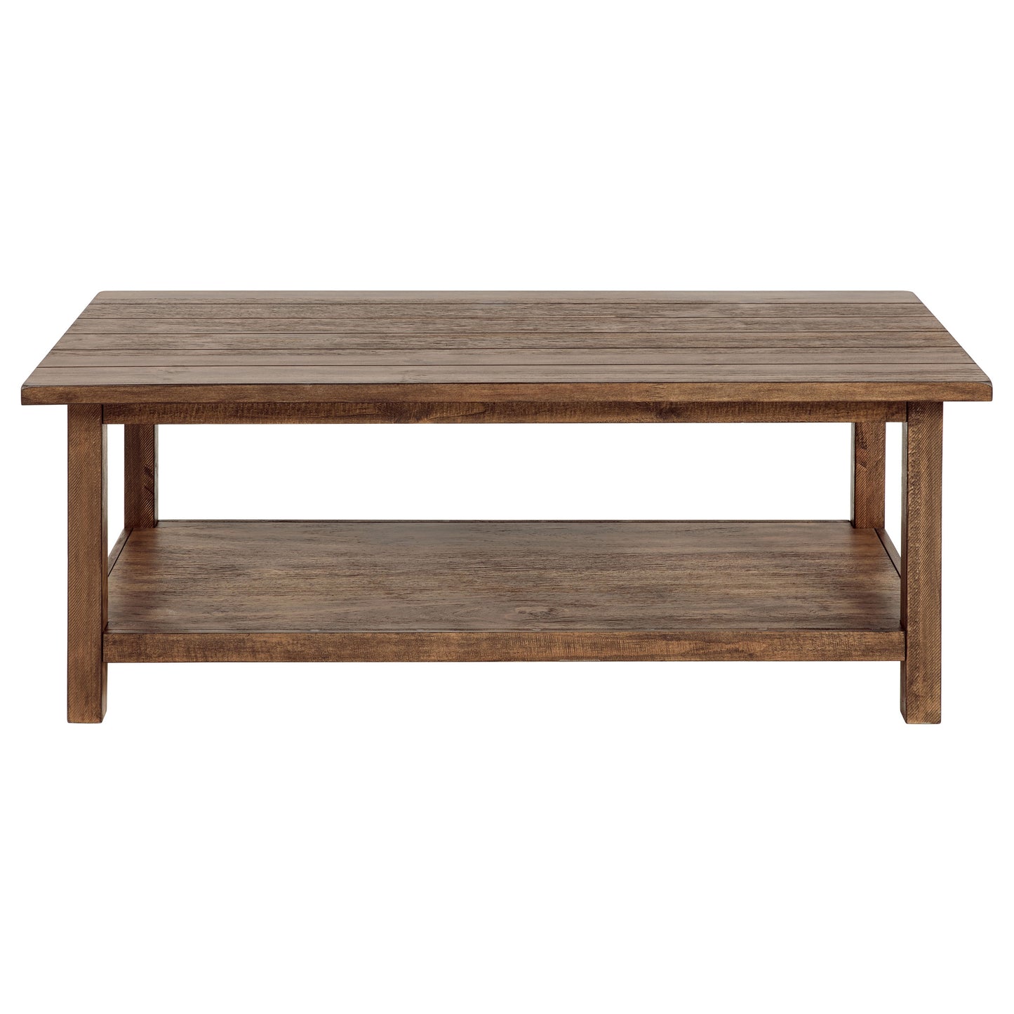 birdie wood coffee table with shelf distressed browndistressed brown