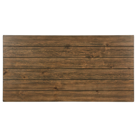 Birdie Wood Coffee Table with Shelf Distressed BrownDistressed Brown