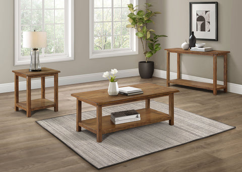 Birdie Wood Coffee Table with Shelf Distressed BrownDistressed Brown