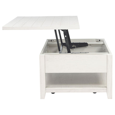 Scarlett 48-inch Mobile Lift Top Coffee Table Distressed White