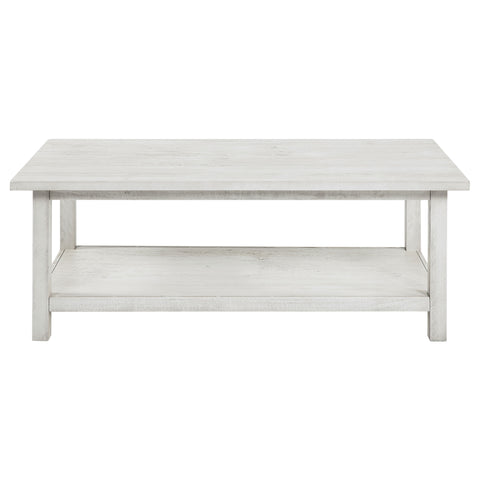 Alcott 2-piece Coffee and End Table Set Distressed White