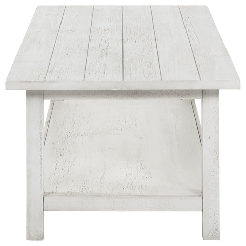 Alcott 2-piece Coffee and End Table Set Distressed White