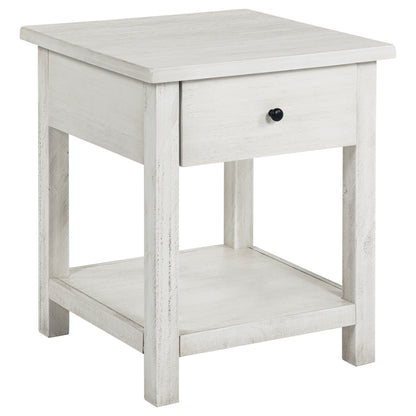 Alcott 3-piece Coffee and 1-drawer End Table Set White