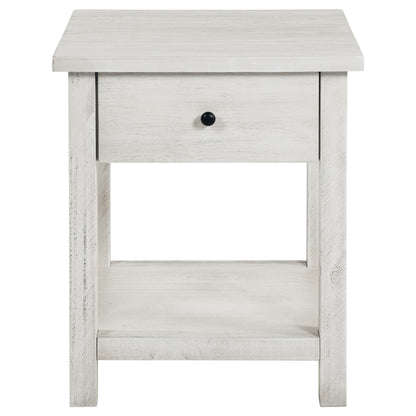 Alcott 3-piece Coffee and 1-drawer End Table Set White