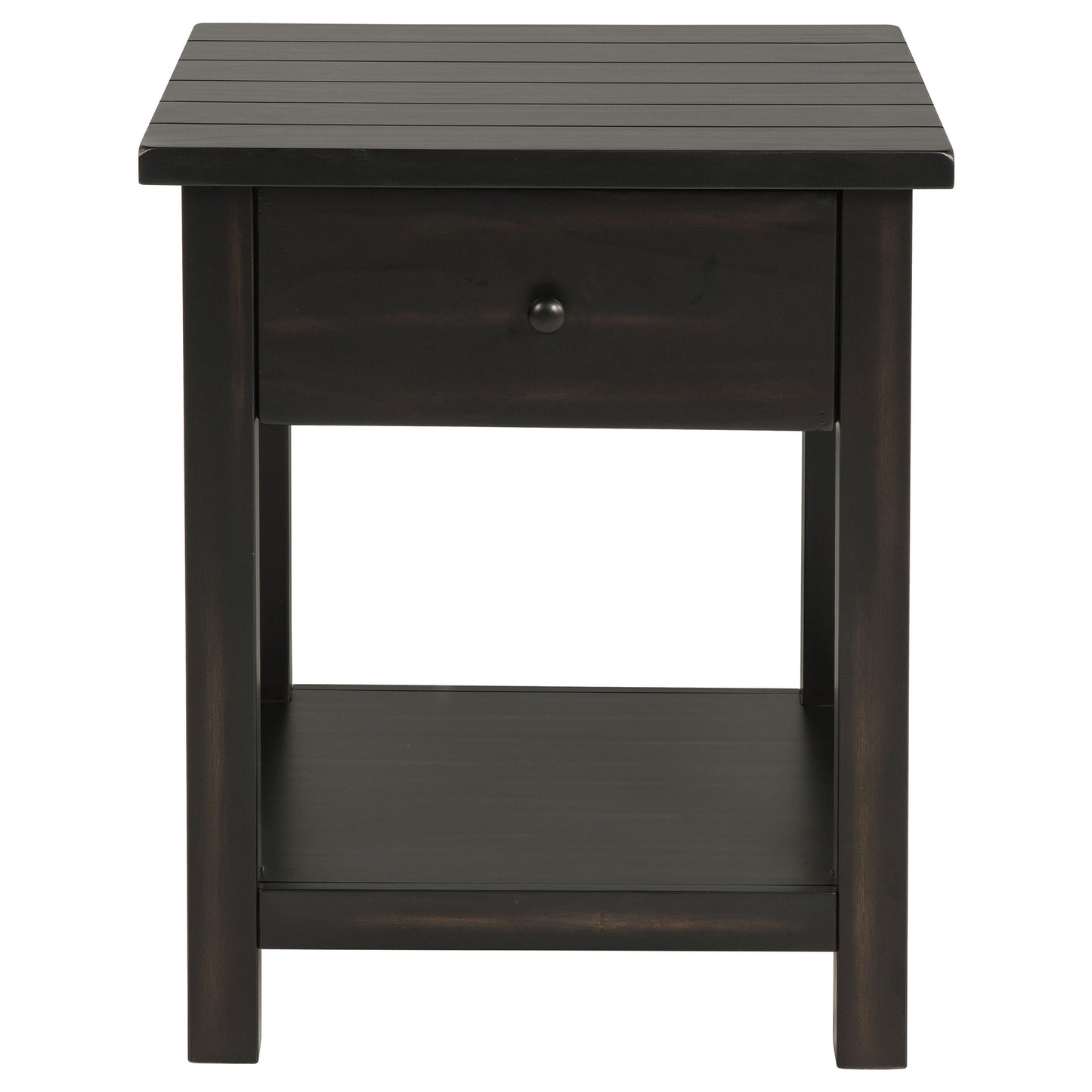 birdie 1-drawer wood end table with shelf javadistressed java