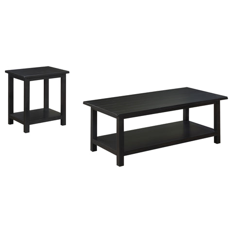 Alcott 2-piece Coffee and End Table Set Distressed Java