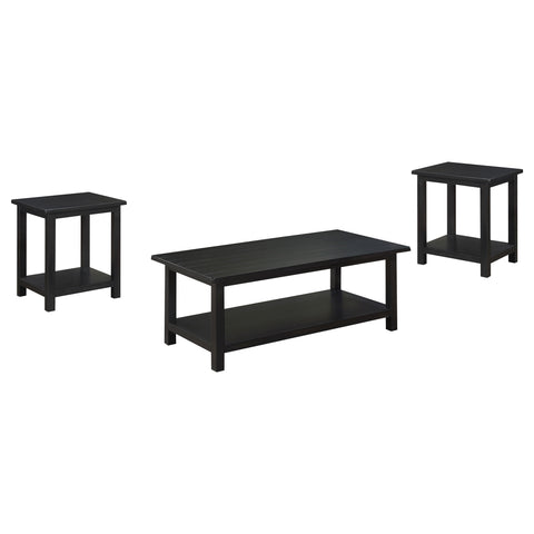 Alcott 3-piece Coffee and End Table Set Distressed Java