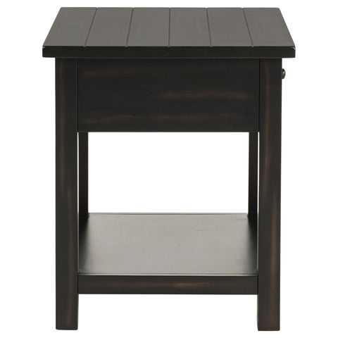 Alcott 3-piece Coffee and 1-drawer End Table Set Java
