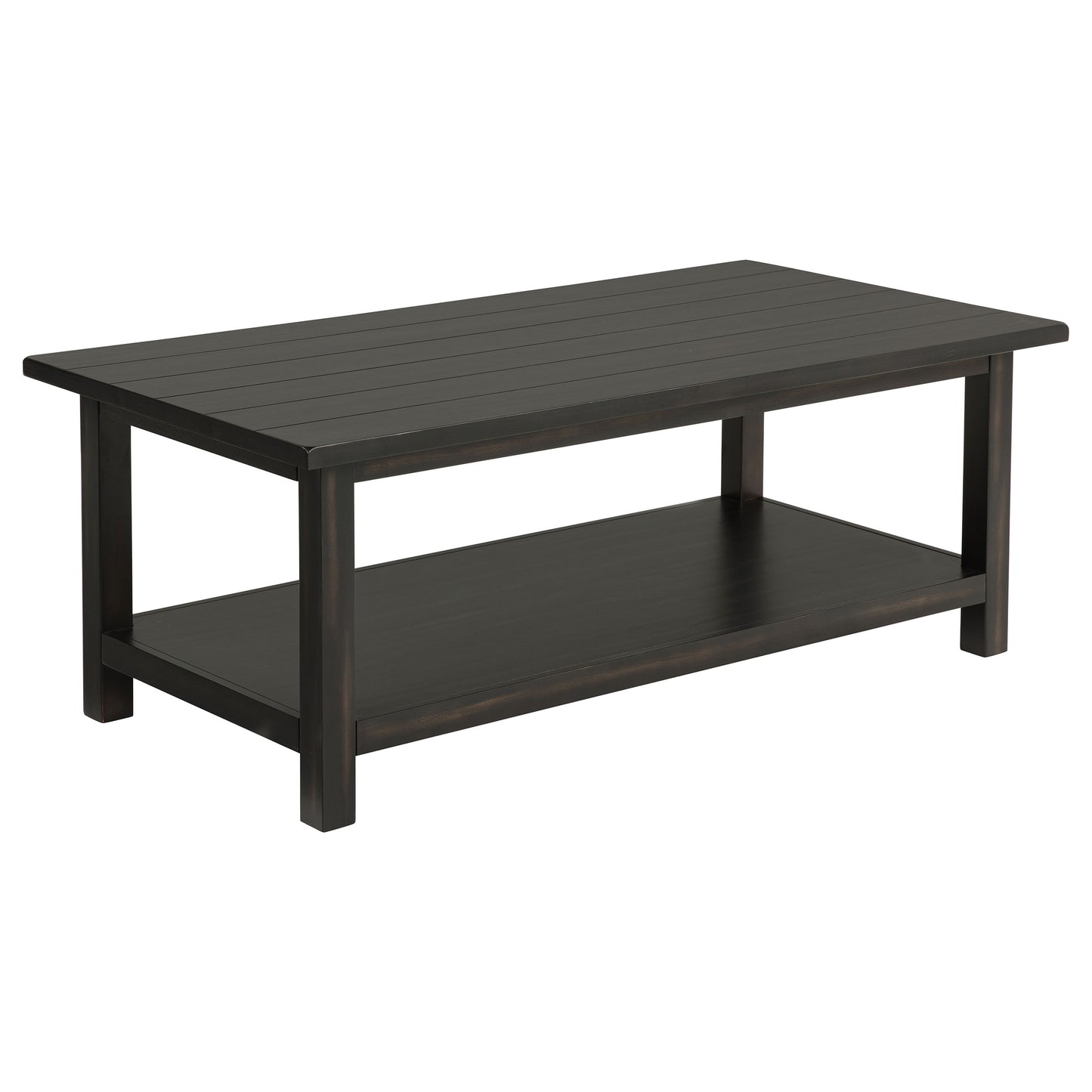 birdie wood coffee table with shelf javadistressed java