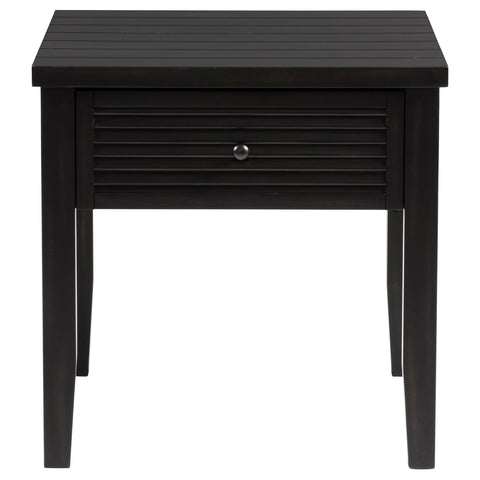 Amore 1-drawer Square End Table Distressed JavaDistressed Java