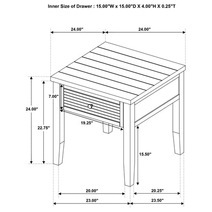 Caballo 3-piece Coffee and End Table Set Distressed Java