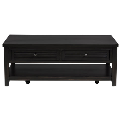 Amore 2-drawer Rectangular Coffee Table Distressed JavaDistressed Java