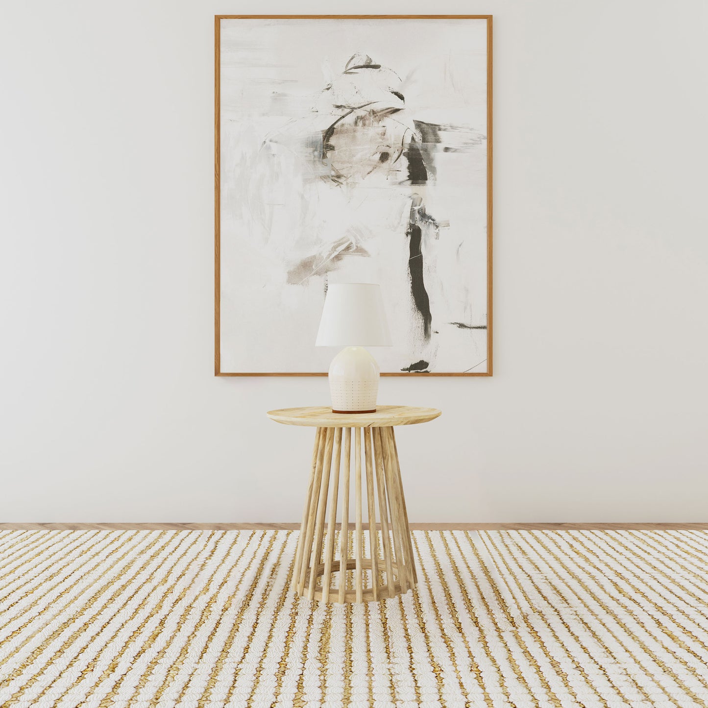 foyet round solid wood end side table natural mango