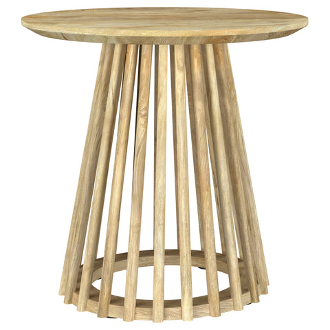 Foyet 3-piece Round Coffee and End Table Set Natural Mango