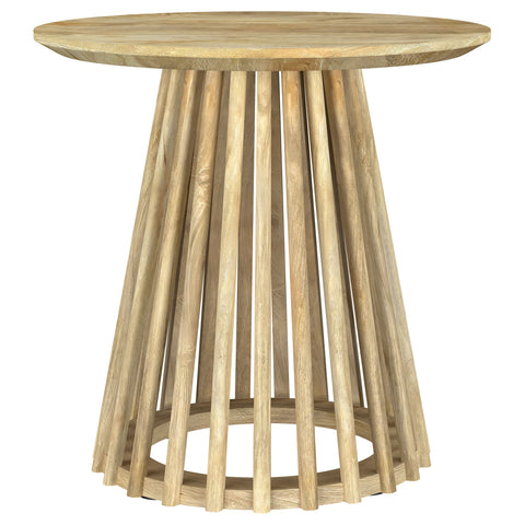 Foyet 3-piece Round Coffee and End Table Set Natural Mango